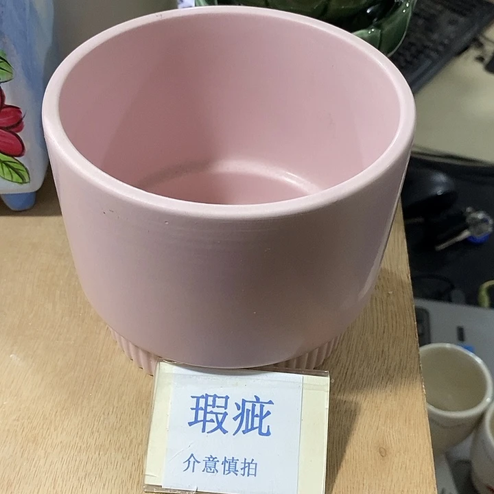 紫砂花盆多肉瑕疵盆有孔。