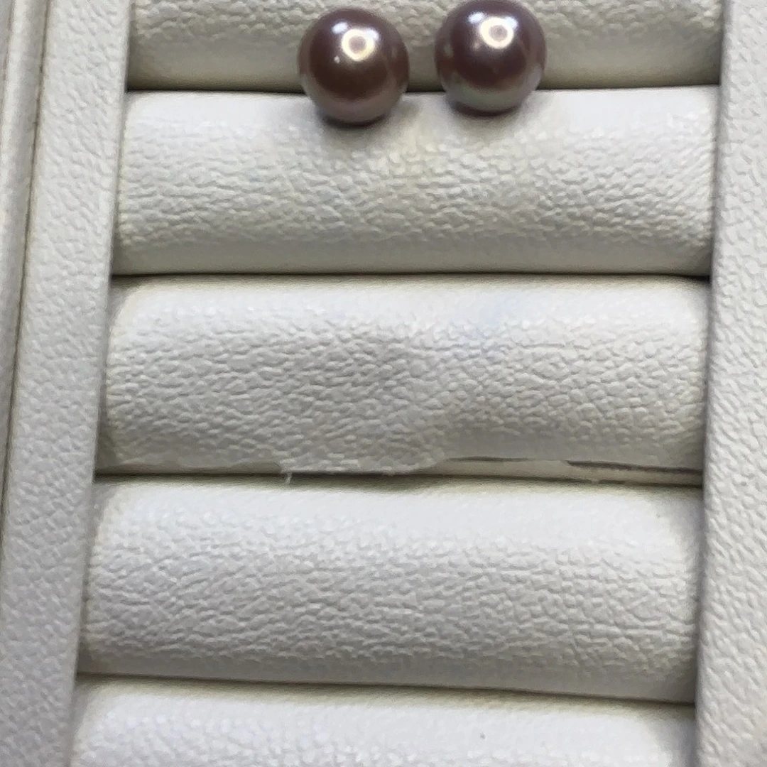 耳饰银S925镶嵌淡水珍珠