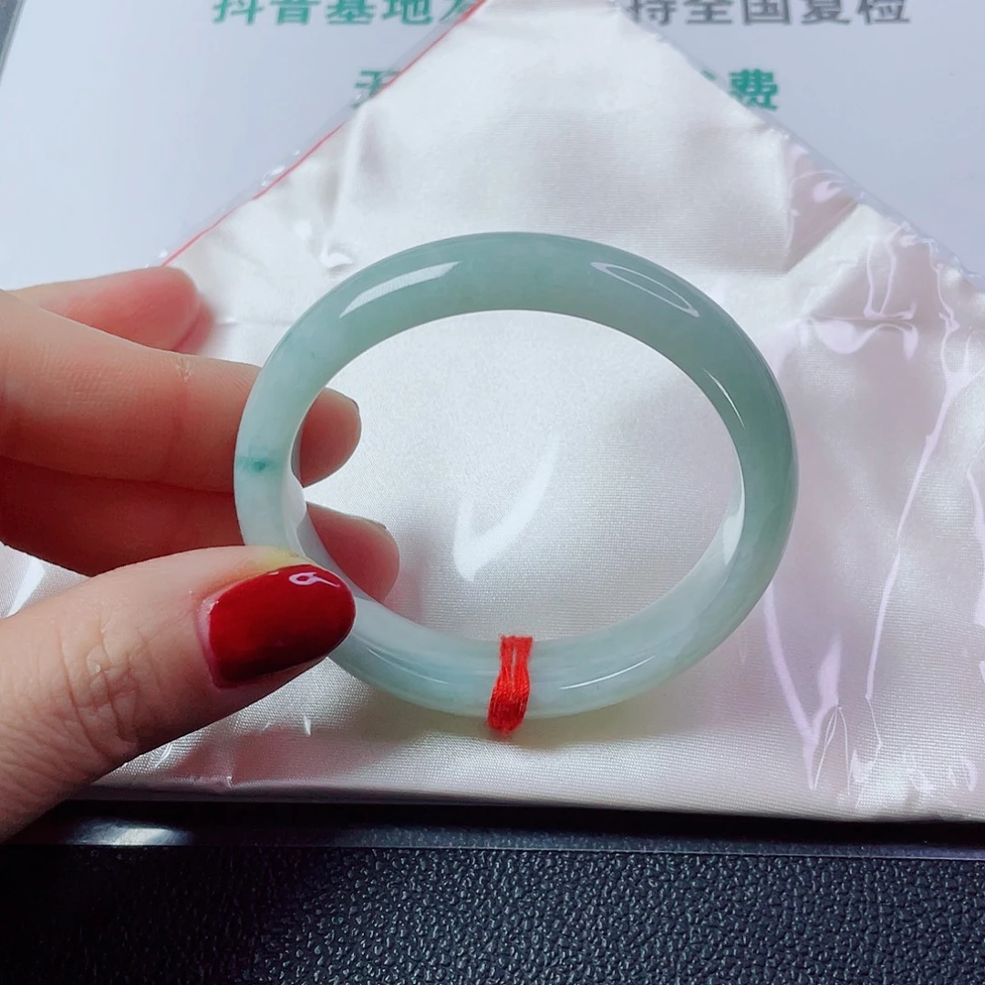 翡翠未镶嵌手镯贵妃准54宽12.8厚8