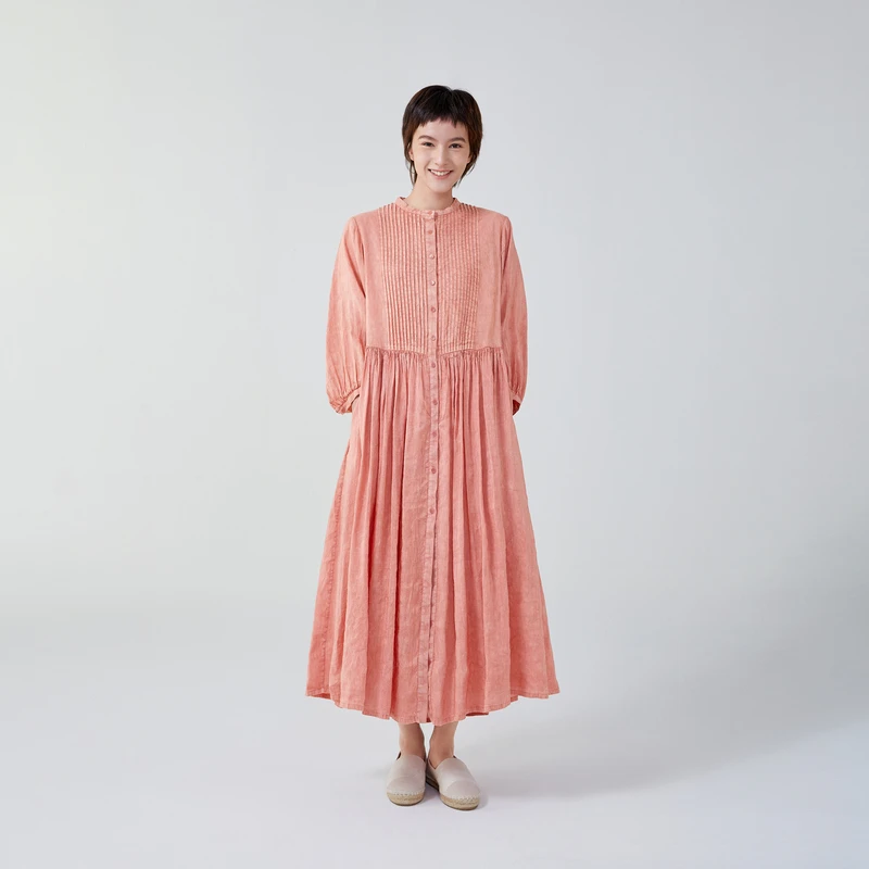 EXCEPTION八分袖立领连衣裙AB23-B1J01