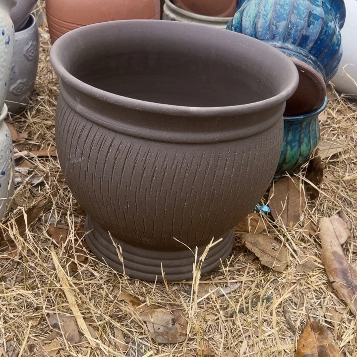 紫砂花盆高度30口32