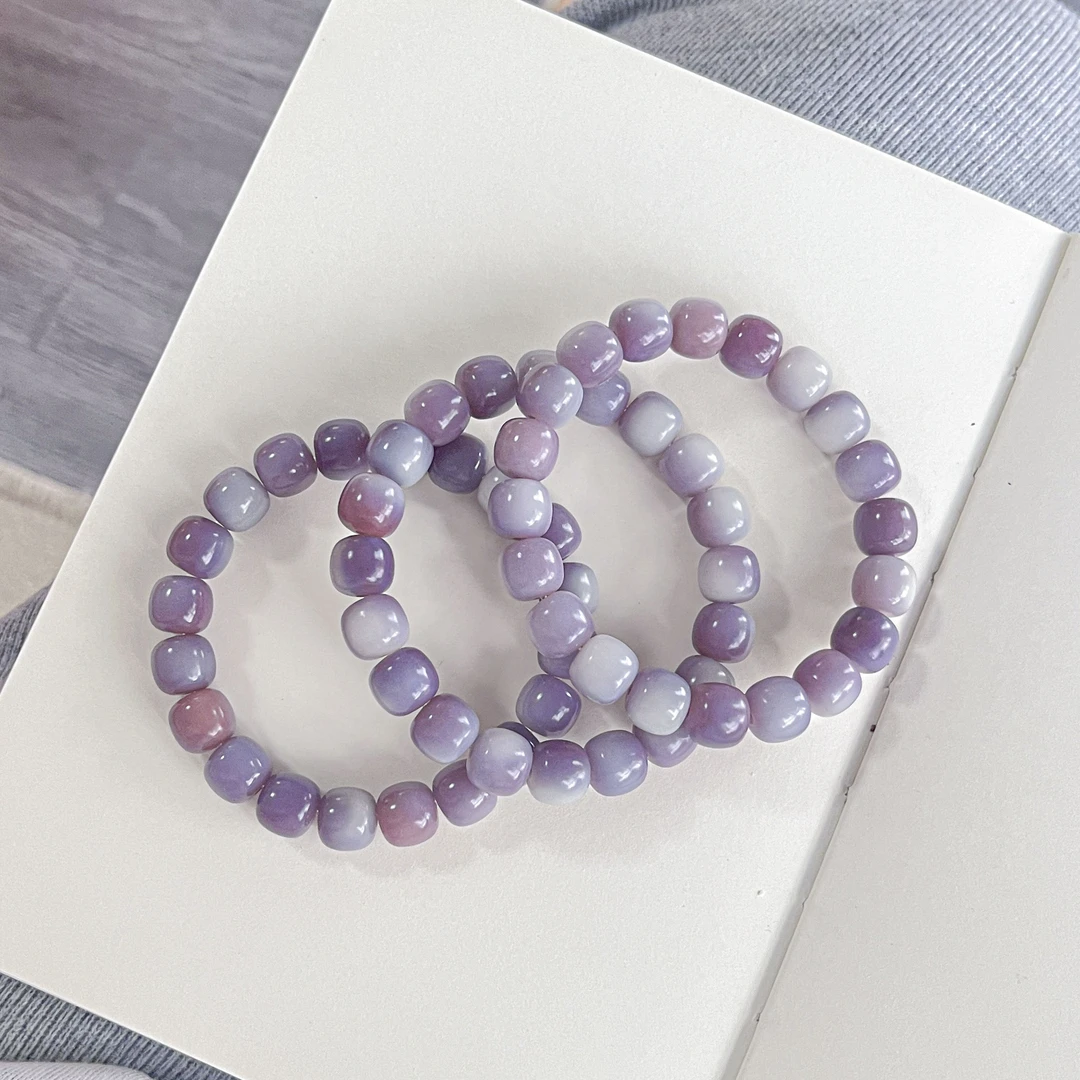 【灵月阁旗舰店】紫色菩提文玩手串买文玩文玩菩提手串盘串文玩手持