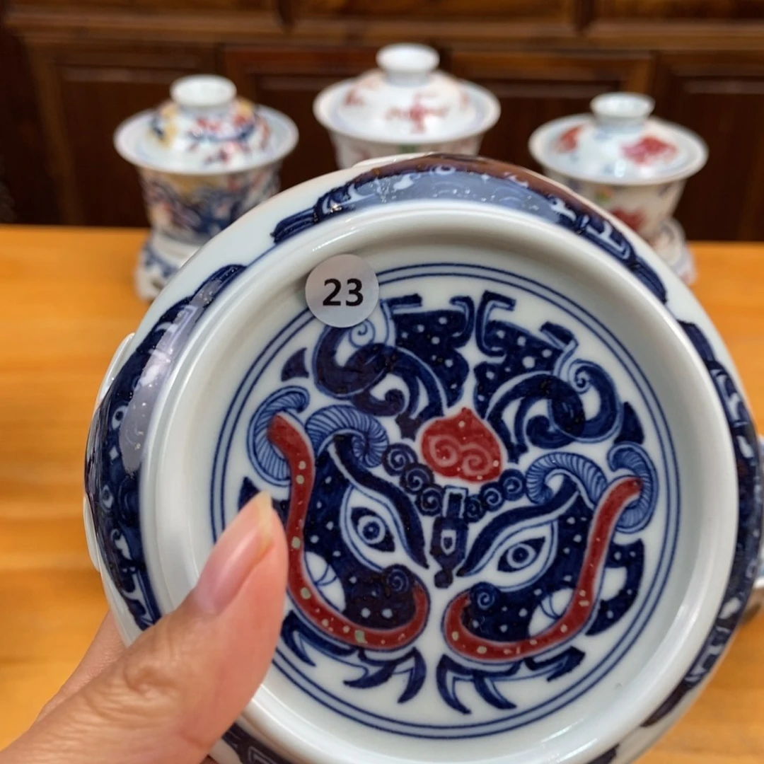 手绘现代茶具非古董