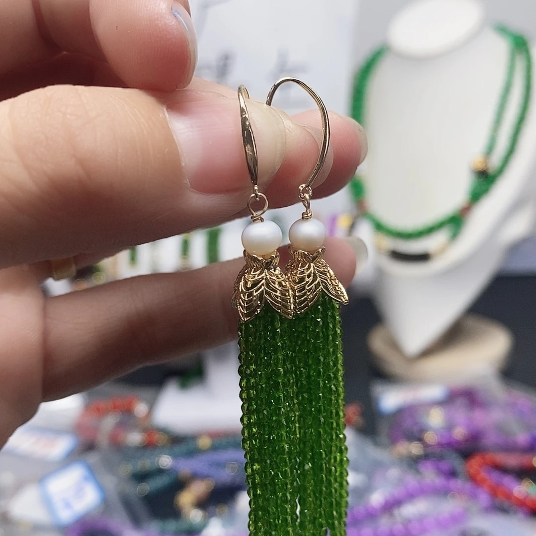 琥珀未镶嵌耳坠85