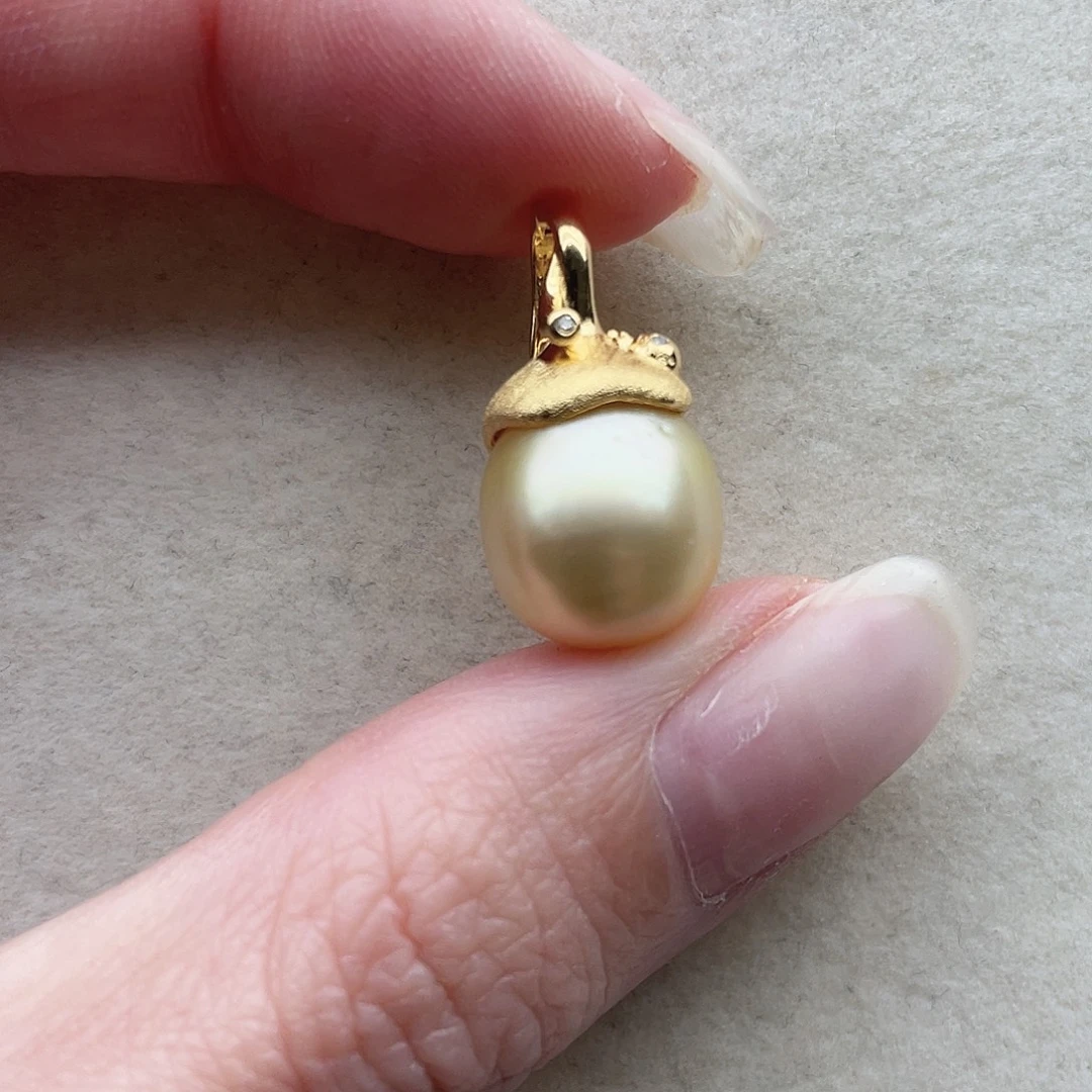 银S925镶嵌吊坠44海水珍珠