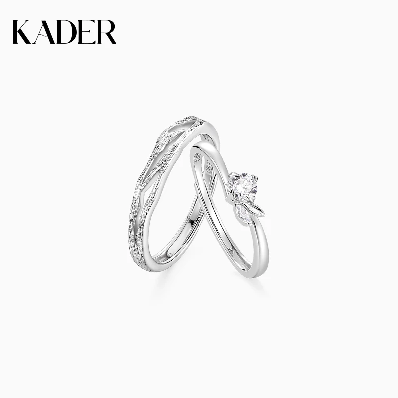 KADER/卡蒂罗 925银戒指 时光玫瑰情侣对戒925轻奢高级感生日礼物