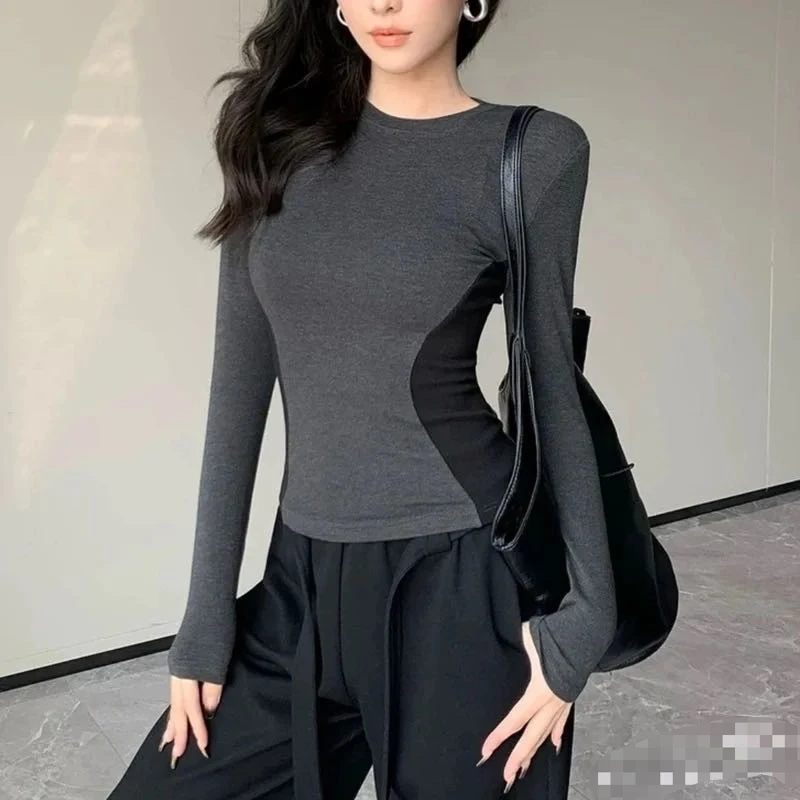 【Miss Chen】绵羊毛螺纹沙漏瘦腰打底衫 6212
