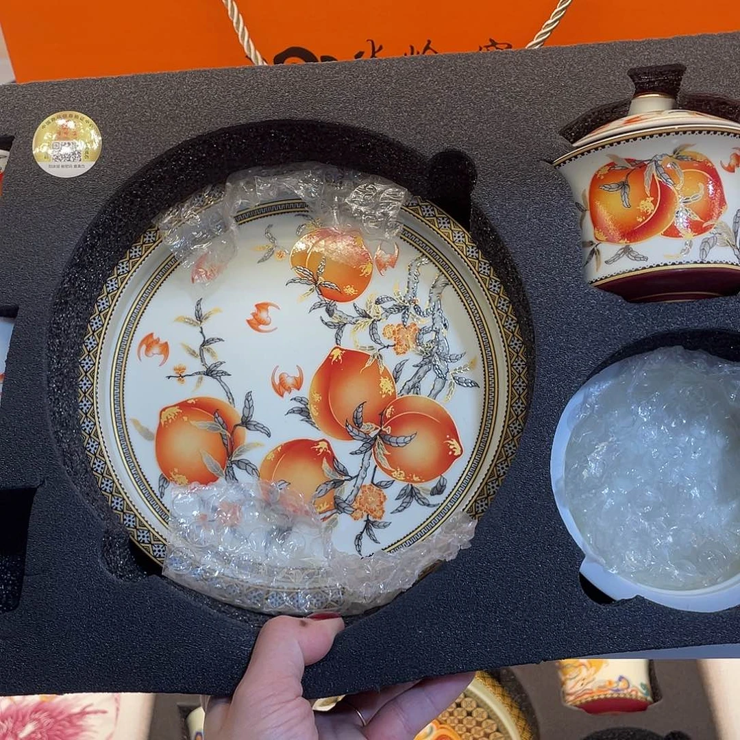 陶景德陶瓷盖碗茶具