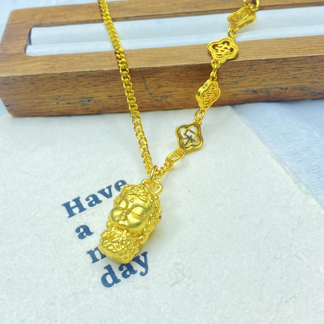 项链 F0486黄色吉言佛公项链多样性发货47144