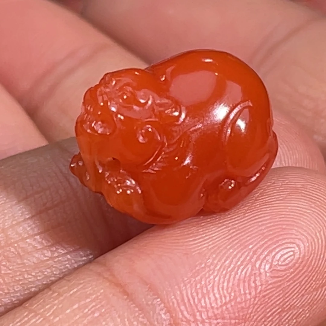 南红玛瑙未镶嵌貔貅17.3*13.2mm