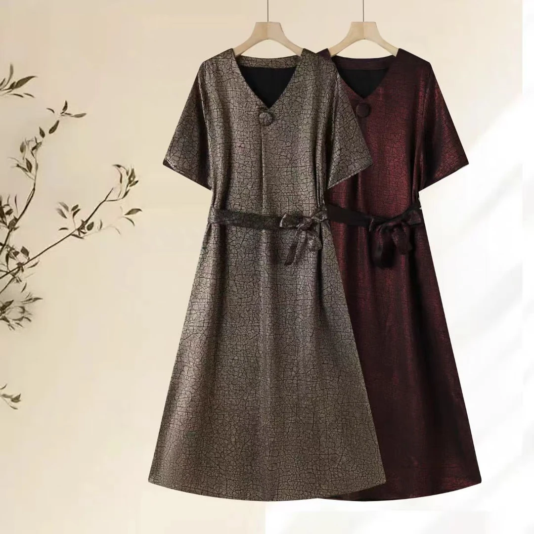 炫彩龟裂纹连衣裙600527