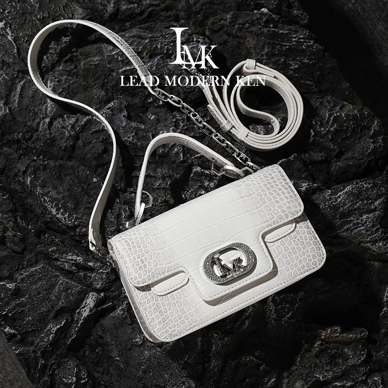 法国LMK品牌真皮包包女款轻奢手提包单肩斜挎小方包生日礼物女生