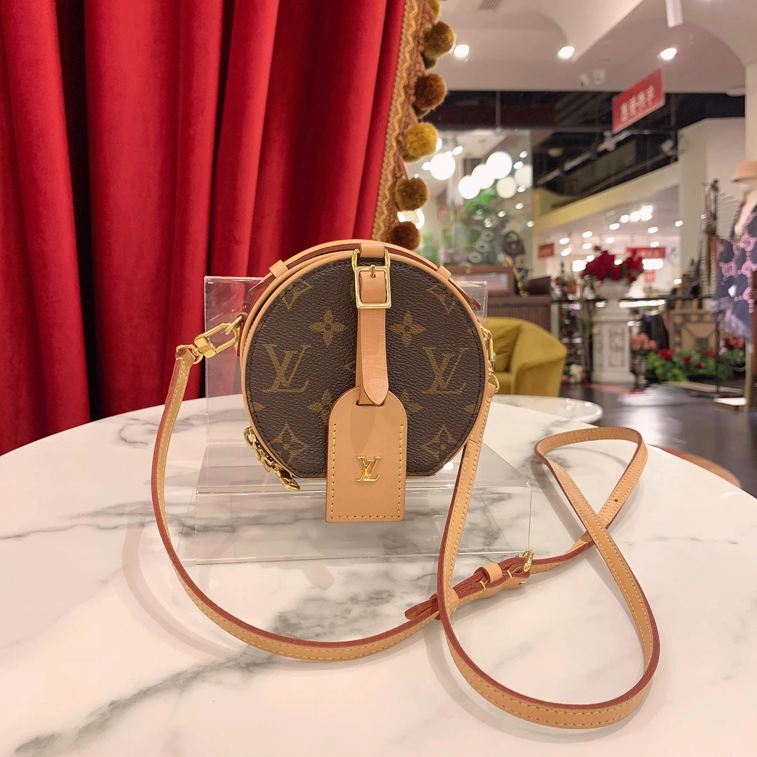 95新 LouisVuitton/路易威登 GGS硬圆饼mini芯片款单肩包70181813