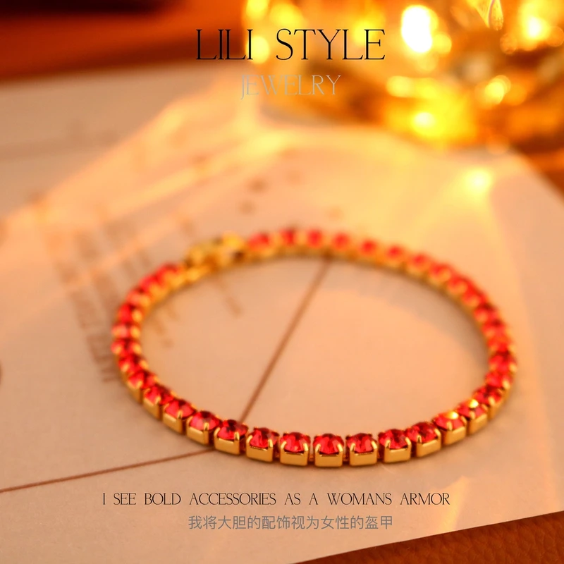 铜合金手链 【春光】新款气质小众时尚精致叠戴手链甜美手环T156