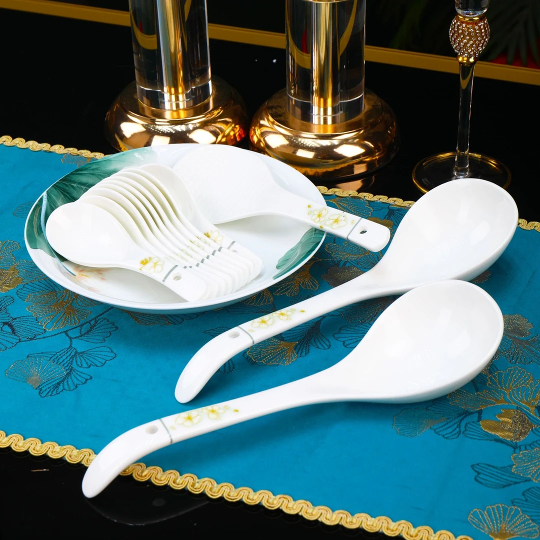 【2个黄金叶大汤勺+一个黄金叶饭铲+10个同款小汤勺】破损补发