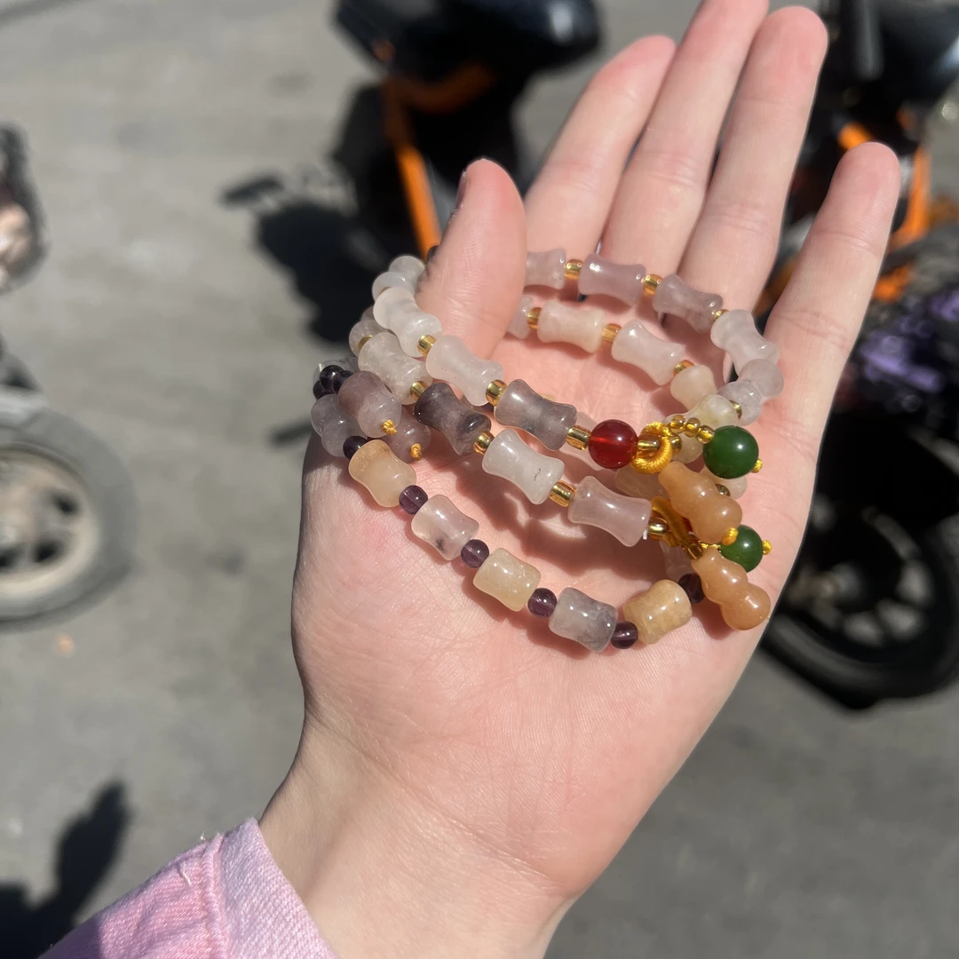 天然桃花酿超仙竹节手串