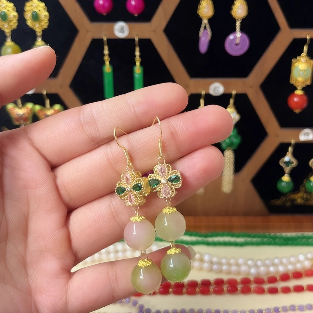 锆石合金925银耳饰