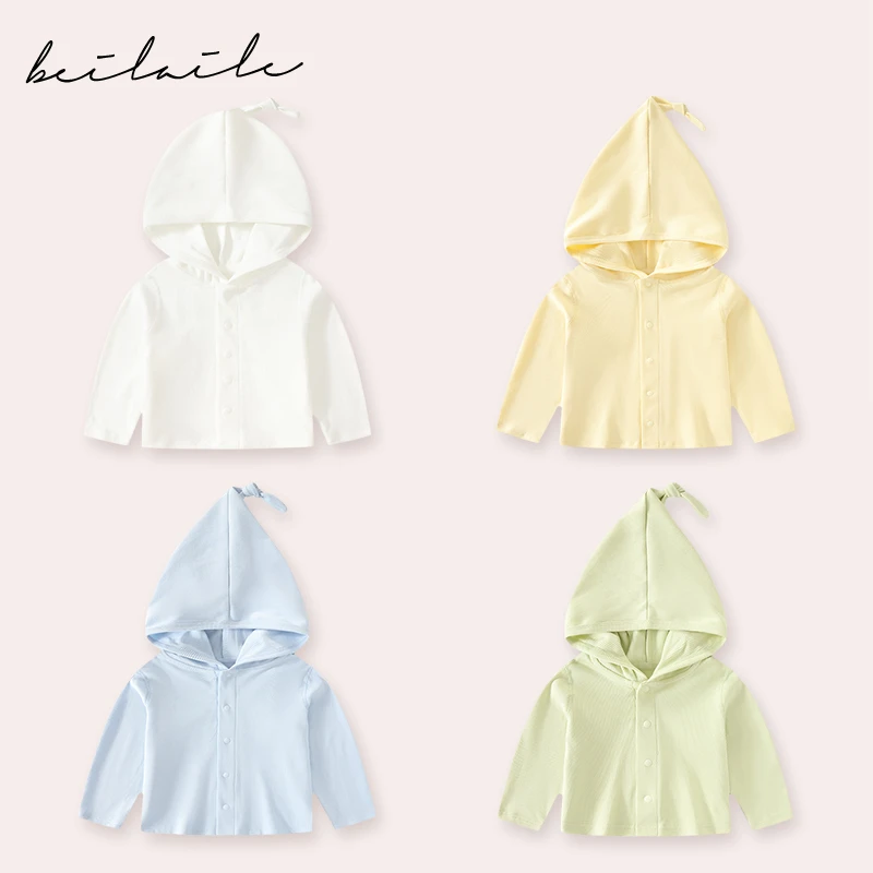 【巫师帽百搭T 螺纹肌理】婴儿上衣秋冬儿童秋装巫师帽衫G12