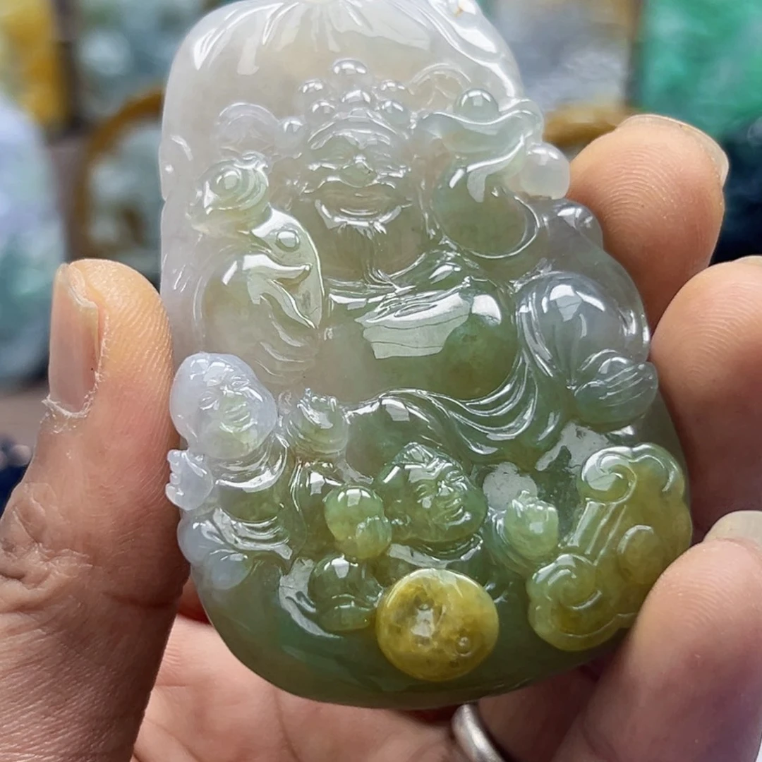 翡翠未镶嵌颈饰肉*乎天然