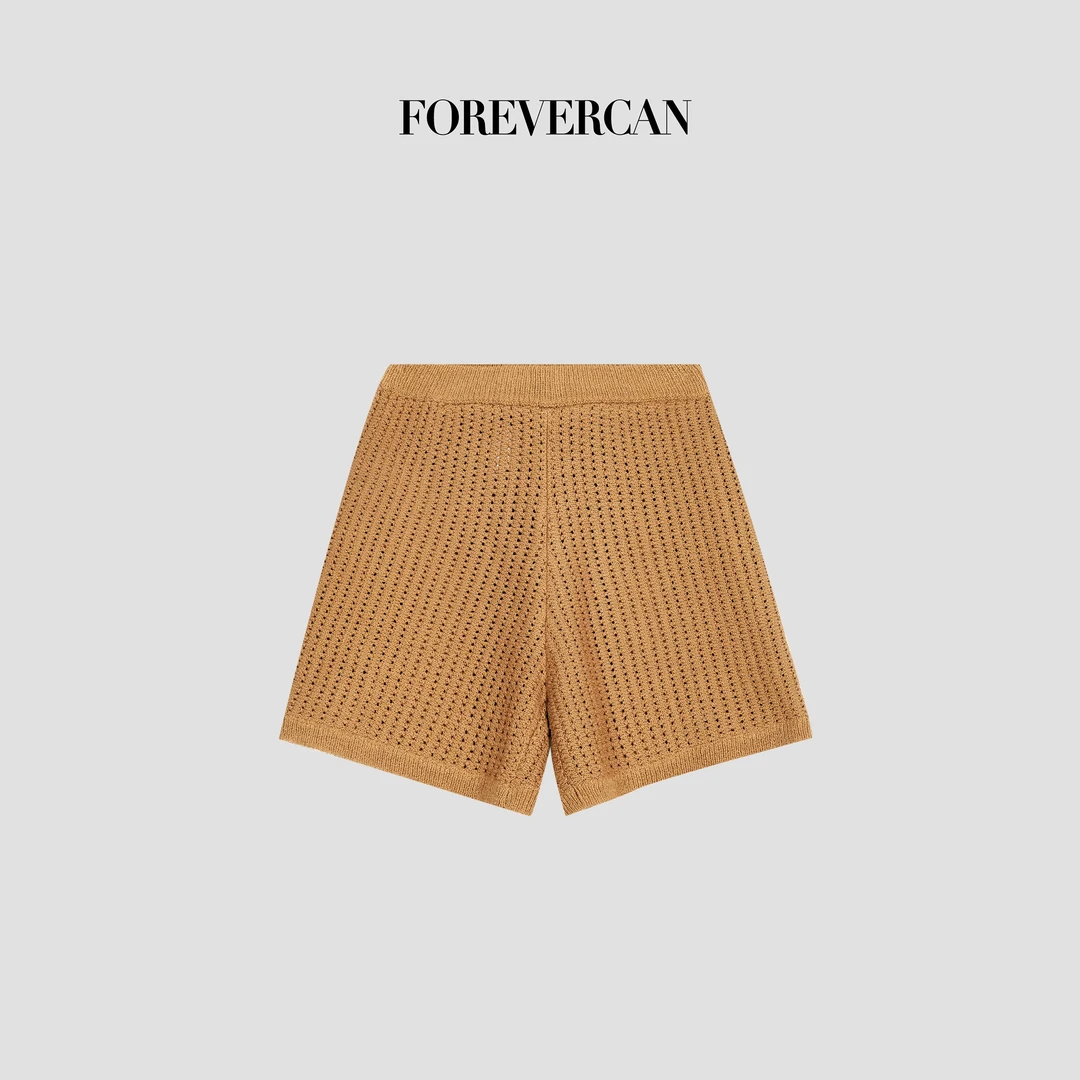 FOREVERCAN“目光捕手”老钱度假感百搭针织宽松短裤 MY4642