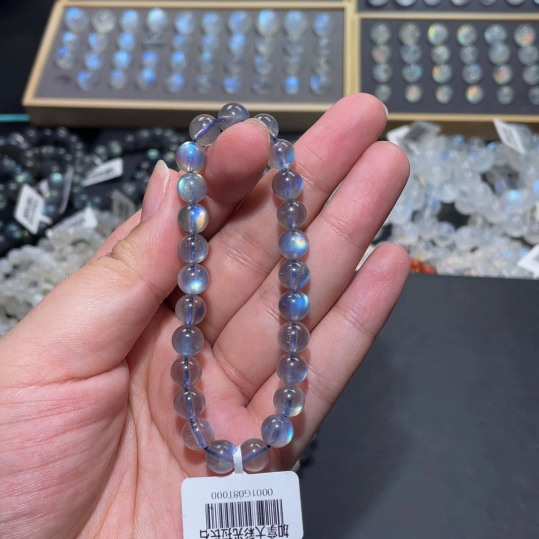 手链未镶嵌长石阿*加拿大灰月光手链7.6mm