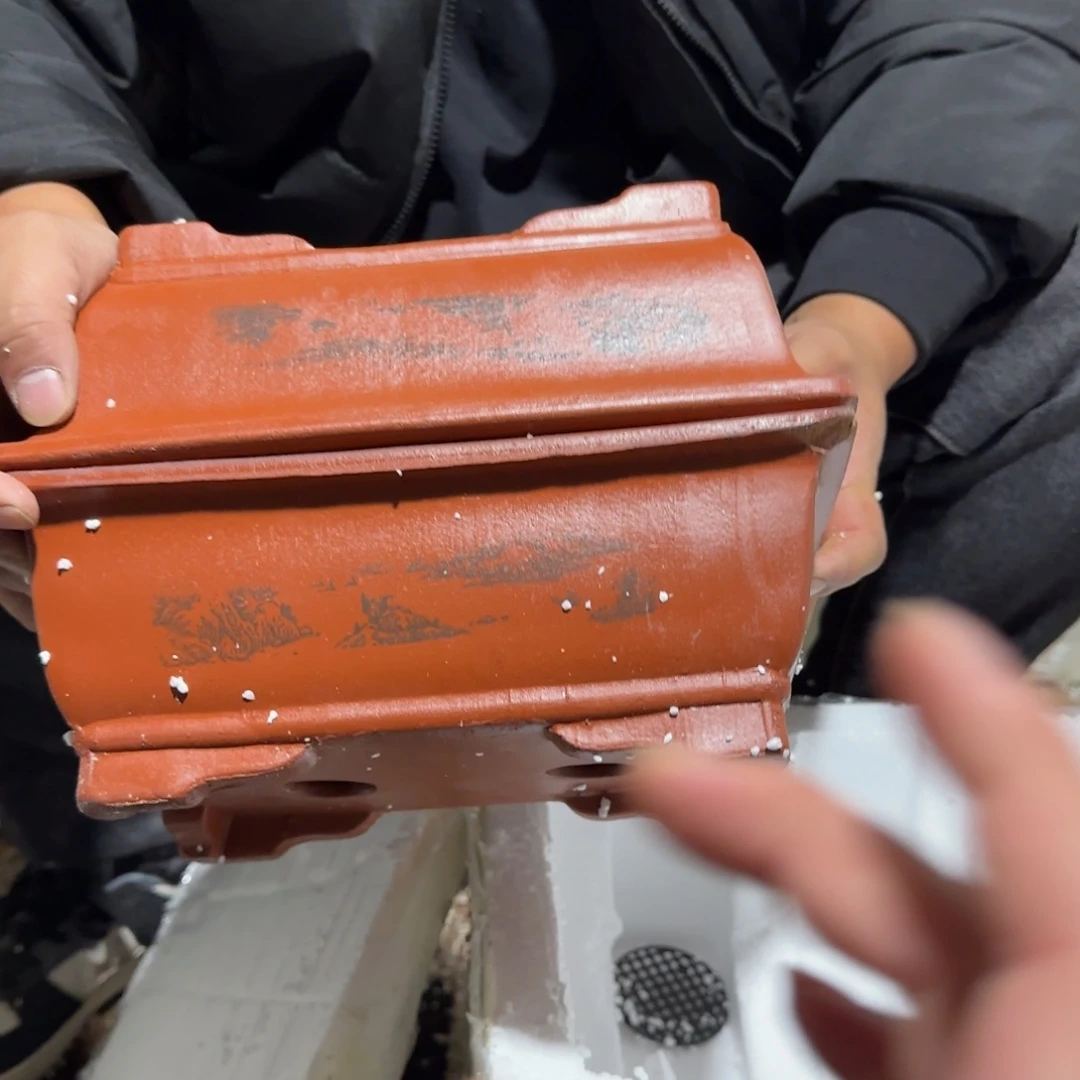 紫砂花盆口18厘米宽