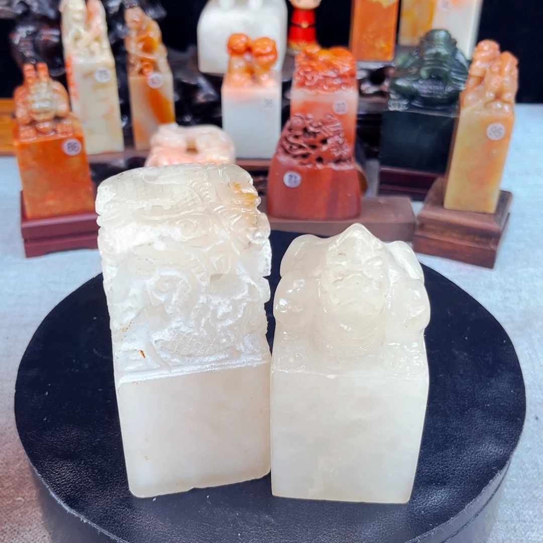 一***丝青田石捡漏瑕疵品