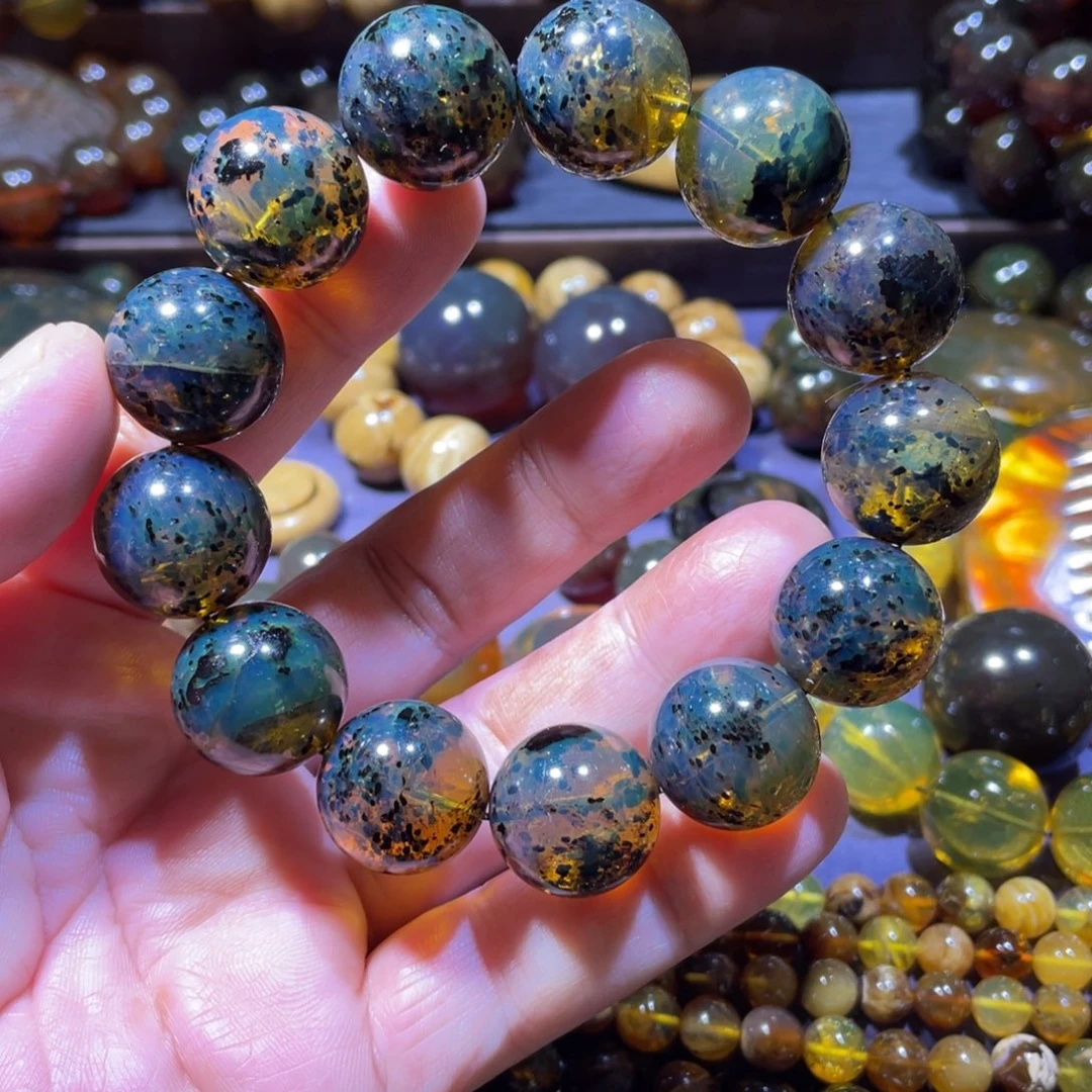 琥珀未镶嵌手链天然