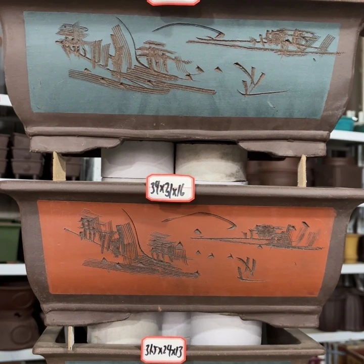 紫砂花盆100-3。