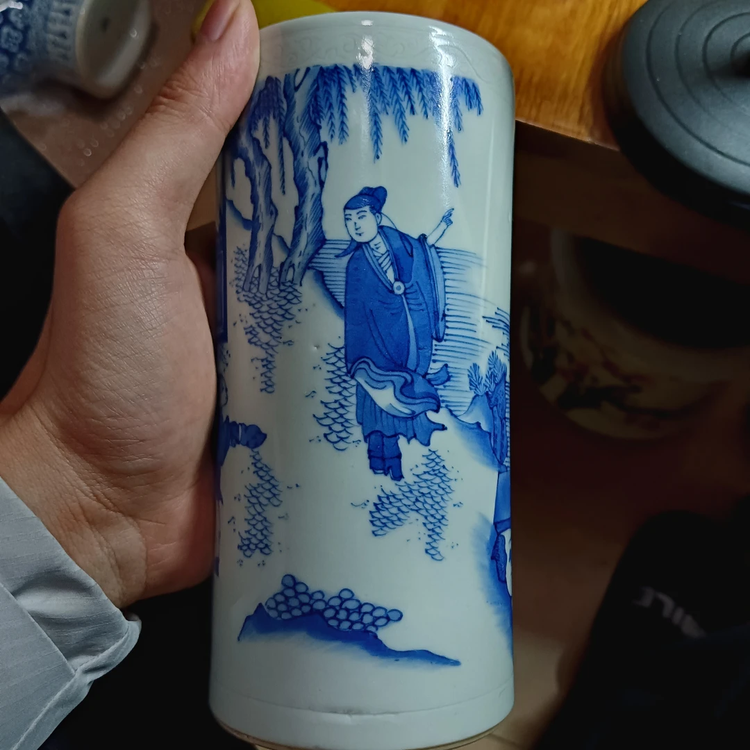 青花人物故事纹