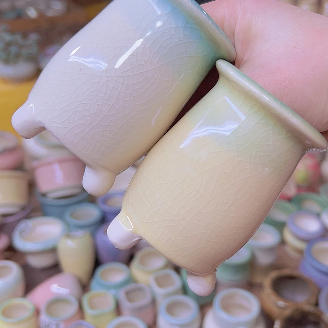 红陶陶瓷花盆当场满12包邮