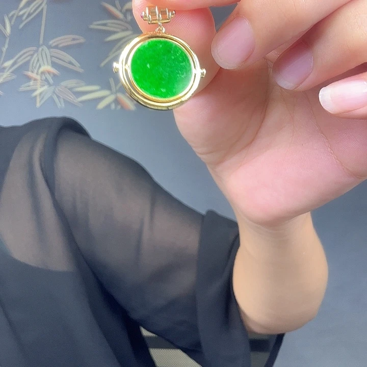 翡翠银S925镶嵌吊坠(不含链)
