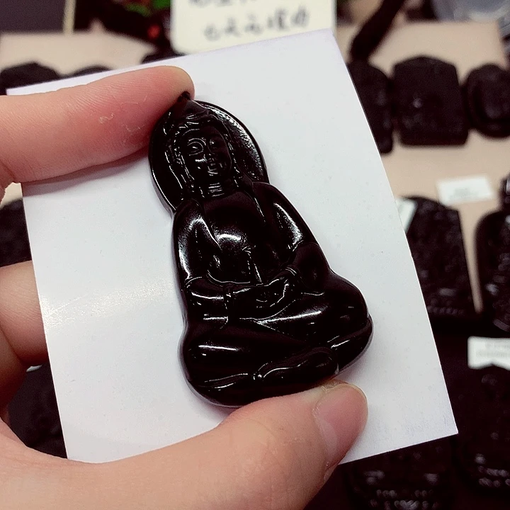 天然缅料a货钢琴黑特色题材挂件