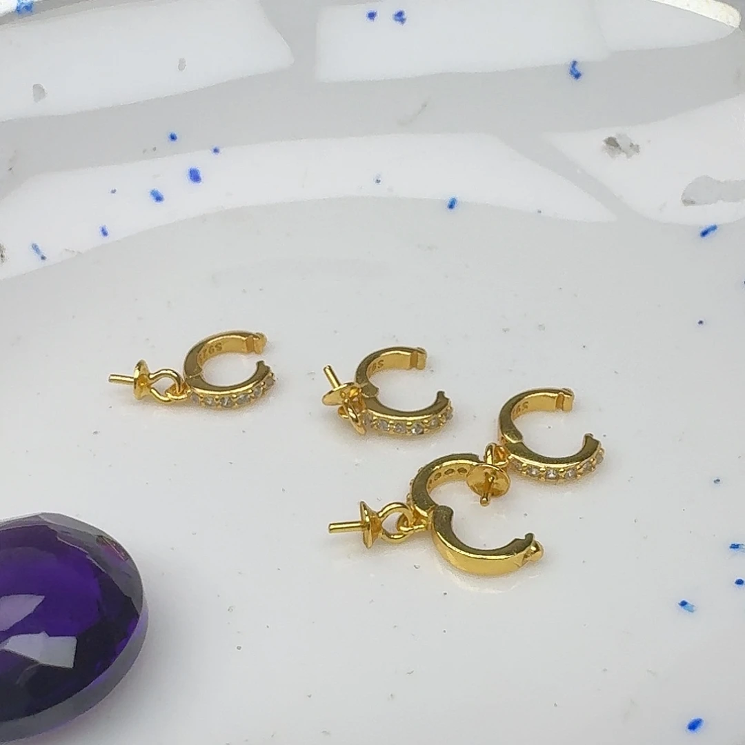 银S925镶嵌紫晶颈饰紫水晶925镶嵌116