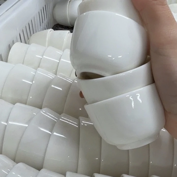 高端羊脂玉茶杯系列六个一组品茗杯50cc