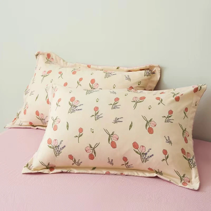 色织提花泡泡棉信封枕套  郁金香