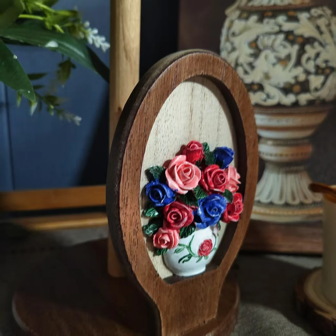 新疆包邮实木懒人抹花花布支架时尚卷纸器纸巾架两用环保家用装饰