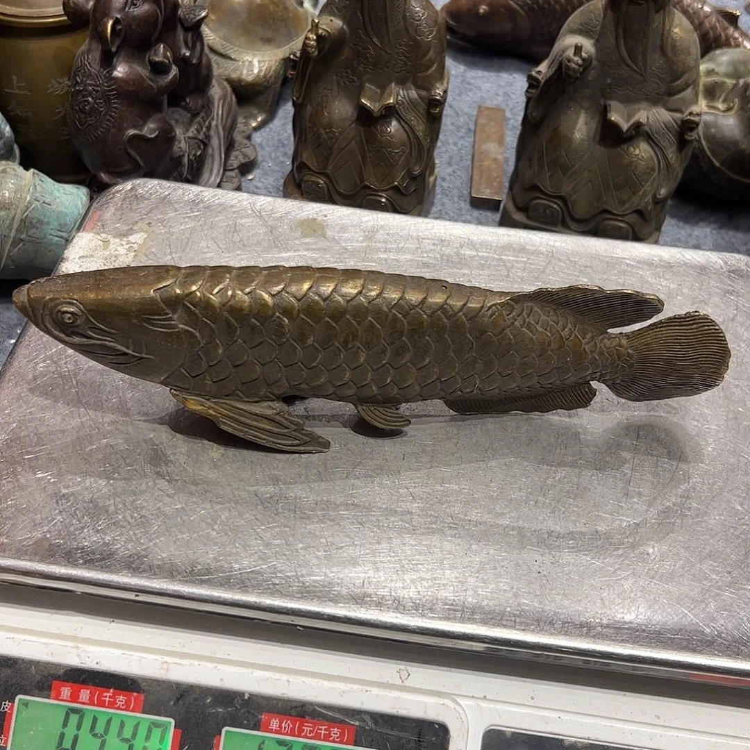 冬***雪微瑕黄铜摆件工艺品