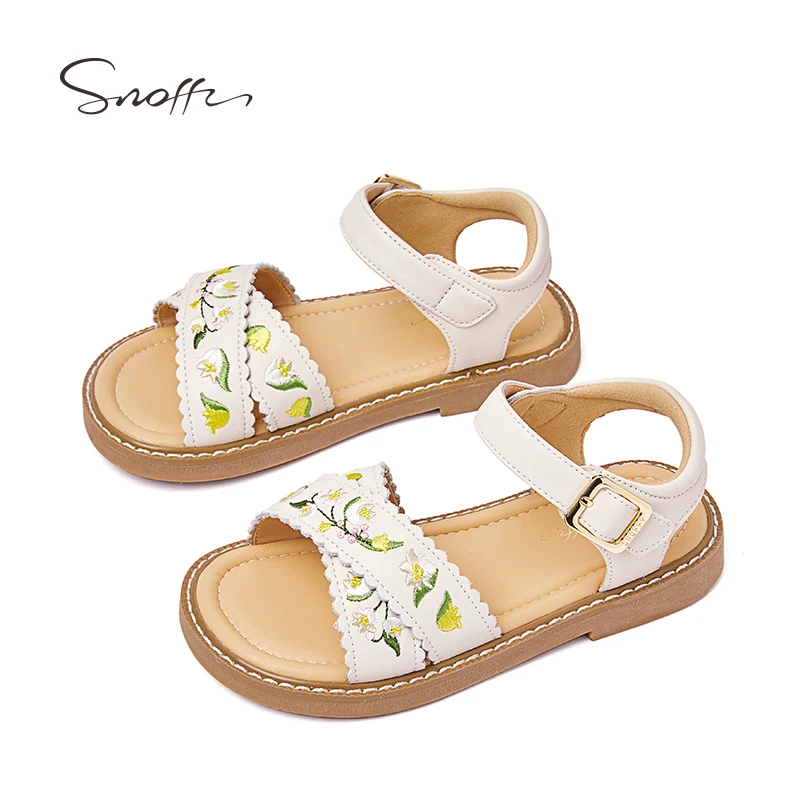 【断码捡漏】斯纳菲女童凉鞋年夏季中大童软底露趾凉鞋