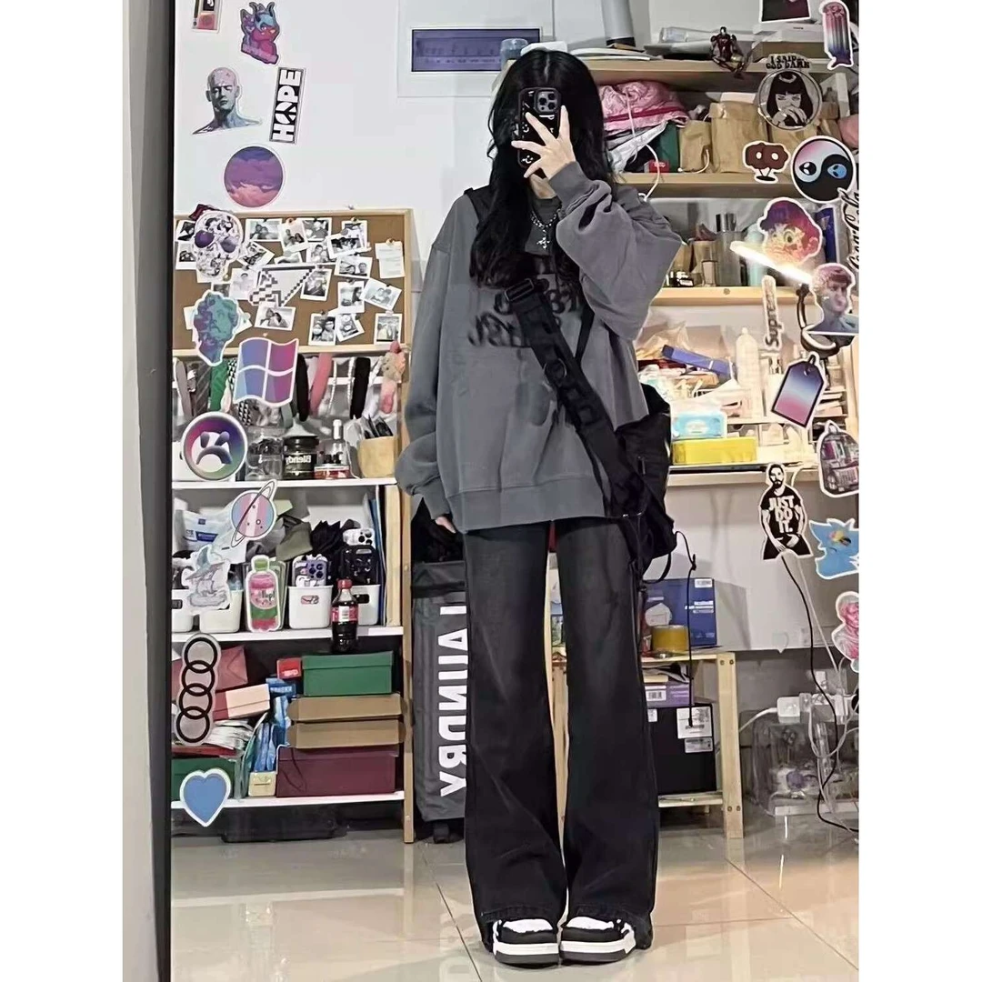FAVMARTHA17秋冬加绒卫衣女13-16岁一套衣服12初中学生少女孩牛仔