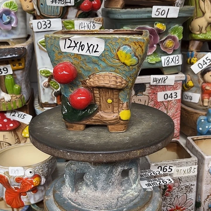 粗陶材质多肉花盆