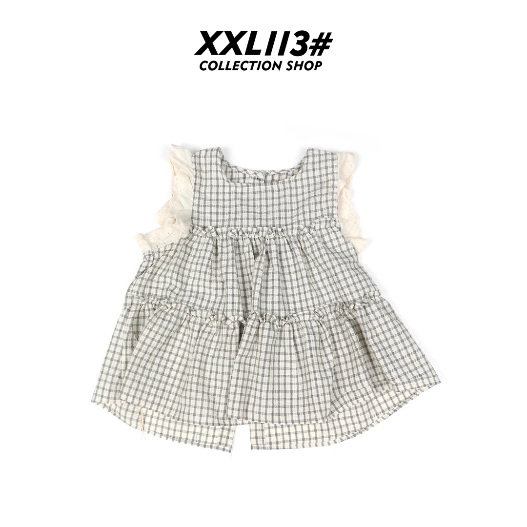 113* CENTRALIZED SHOP无袖拼接常规夏季格子小香风X5F27D6000