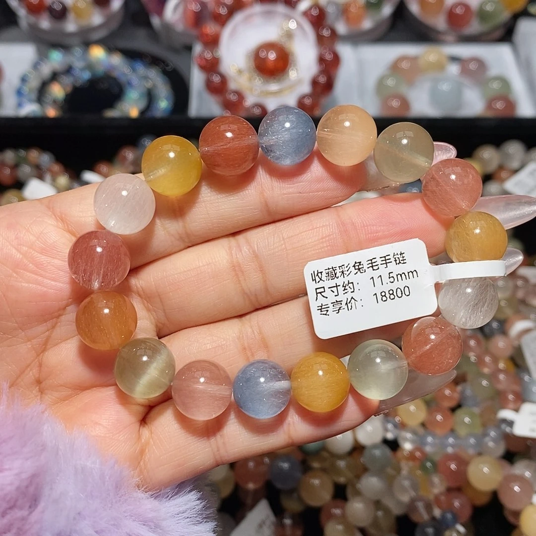 手链水晶未镶嵌彩兔毛