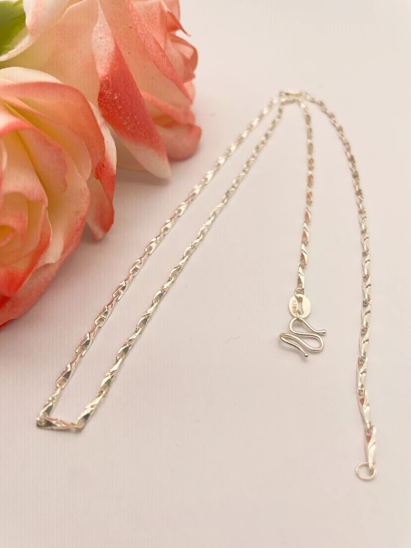 链子足银 〖锐鸣银阁〗元宝竹节链