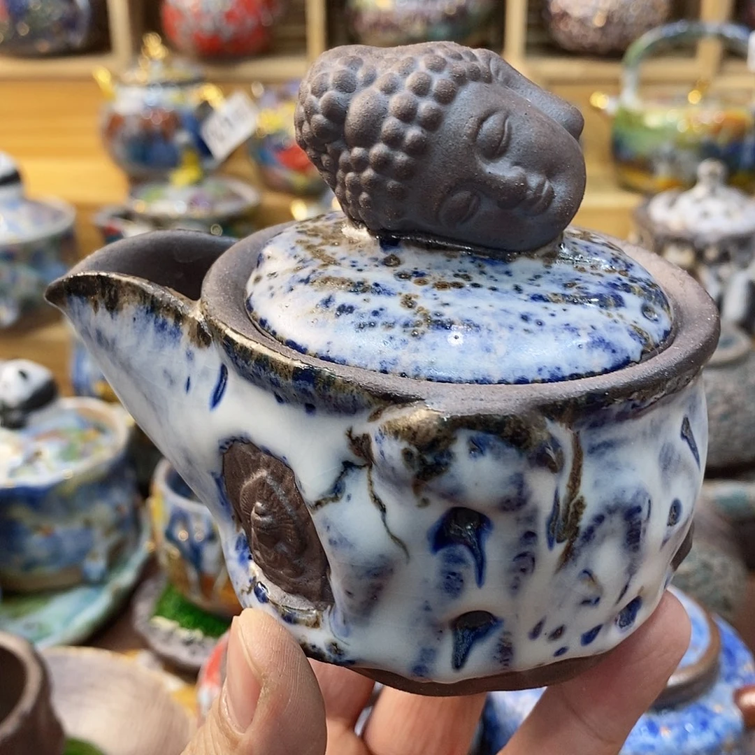 粗陶志野柴烧茶器