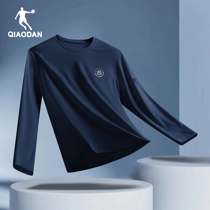 乔丹运动长袖男夏季2025新款透气速干防晒薄款T恤美式健身训练服