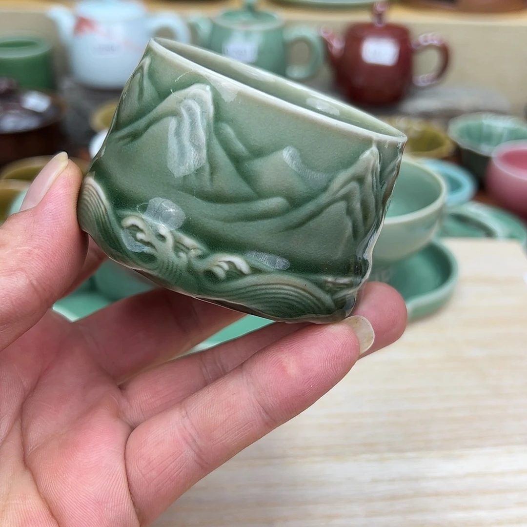玖玥茶器 龙泉窑青瓷 微瑕