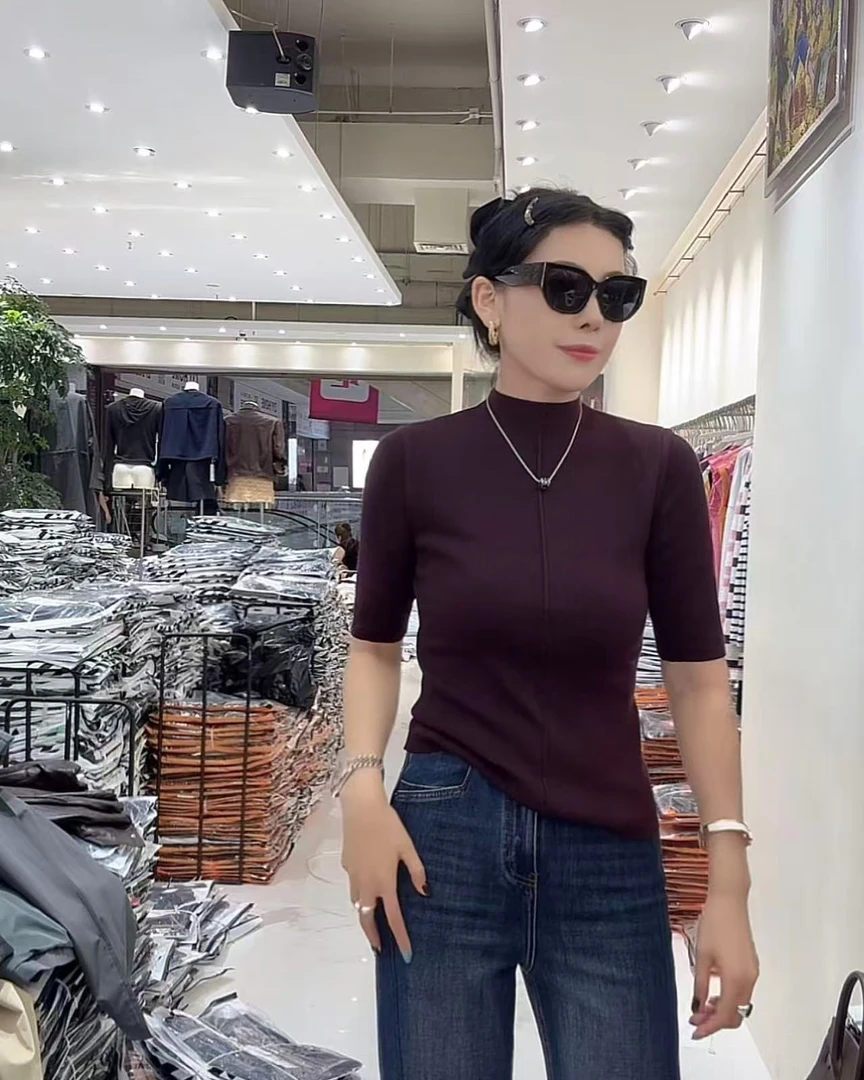 ZHUOXIXI【轻盈】秋上新~x修身显瘦设计感上衣-1113