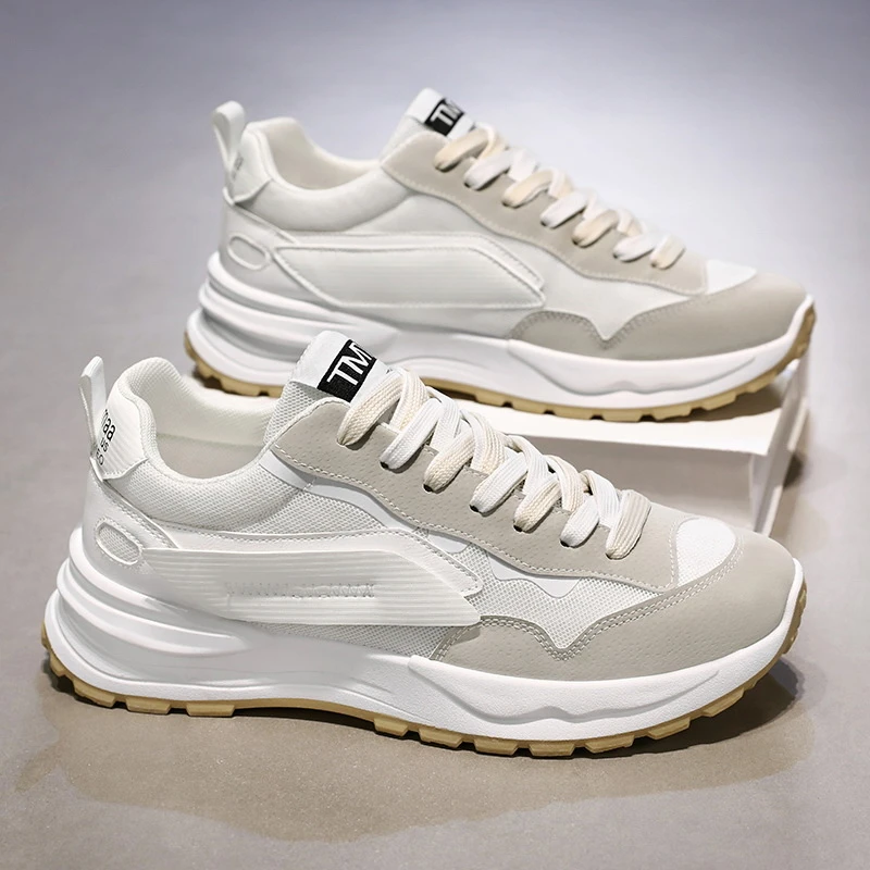 夏季男鞋2025新款透气网面小白鞋男士运D585