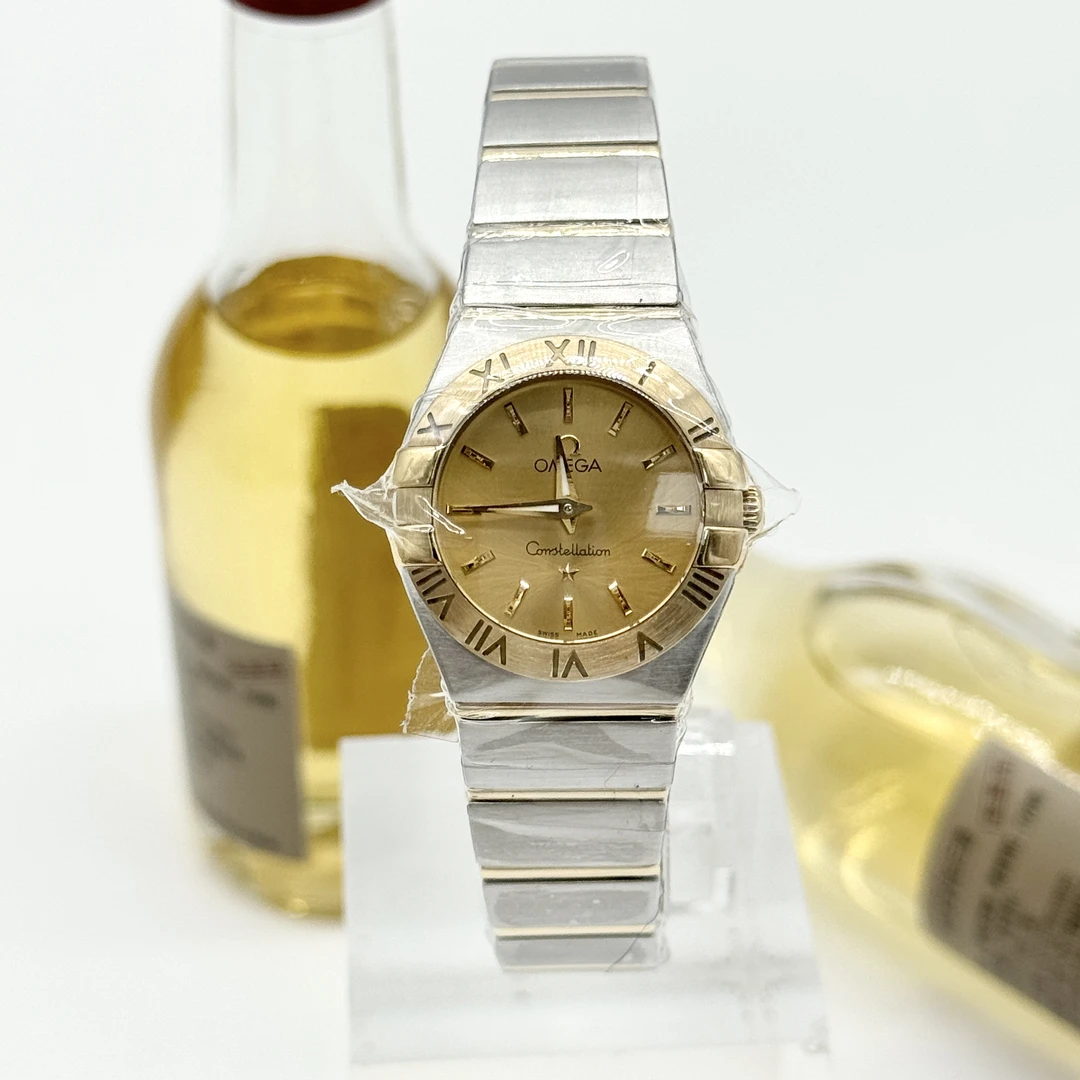 99新 Omega/欧米茄 星座系列 石英 精钢+18k黄金 24mm 19全 28800